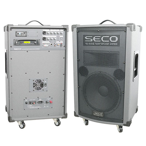 SECO DW-900CD /DW900CD /무선 1채널 900MHz 충전식 일체형 앰프 250W /CD, USB, SD CARD 플레이어 내장 /강의용 행사용 디지털 앰프 /세코