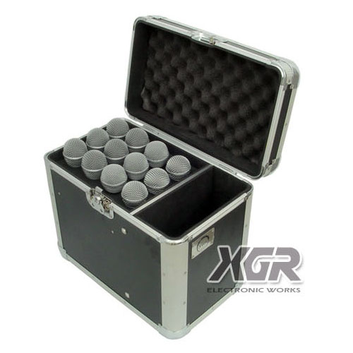 XGR MCs-12H /MCSs12H /유선,무선 핸드 마이크 케이스 /마이크 12개, 케이블 사용