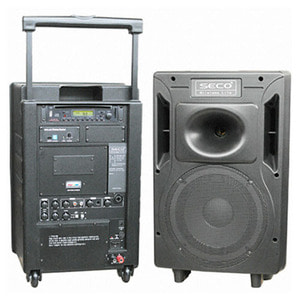 SECO DW-700TU /DW700TU /무선 1채널 900MHz 충전식 일체형 앰프 120W /CD, USB, SD CARD, Radio 플레이어 내장 /강의용 행사용 디지털 앰프 /세코