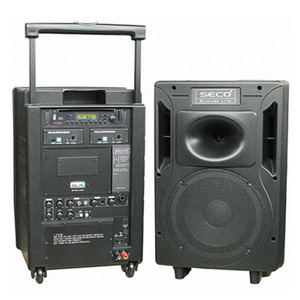 SECO DW-770TU /DW770TU /무선 2채널 900MHz 충전식 일체형 앰프 120W /CD, USB, SD CARD, Radio 플레이어 내장 /강의용 행사용 디지털 앰프 /세코