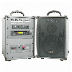 SECO DW-440CD /DW440CD /무선 2채널 900MHz 충전식 일체형 앰프 100W /CD, USB, SD CARD 플레이어 내장 /강의용 행사용 디지털 앰프 /세코