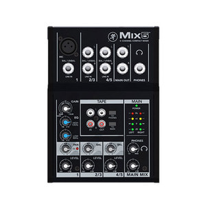 MACKIE /맥키 /MIX5 /Mix-5 /5채널 아날로그 믹서 /컴팩트 모니터링 믹서